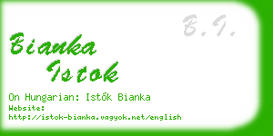 bianka istok business card