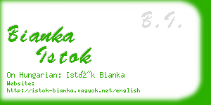 bianka istok business card